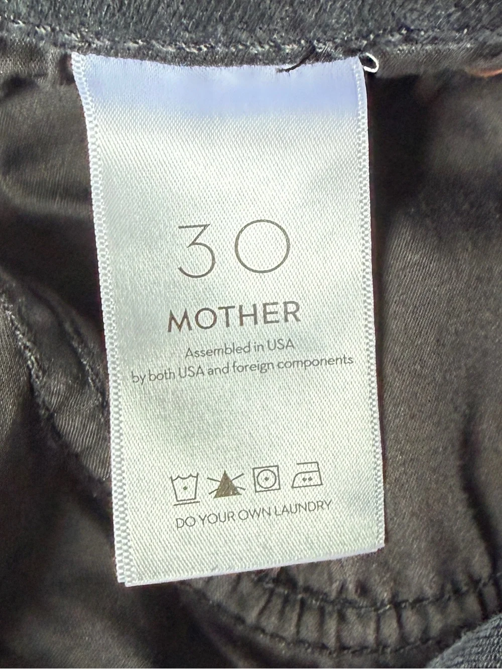 Mother The Mid Rise Dazzler Ankle Black Straight-Leg Jeans Women Size 30